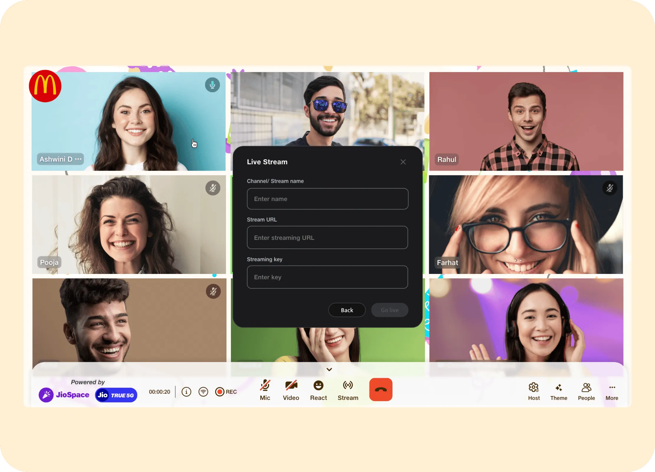 event day-host controls