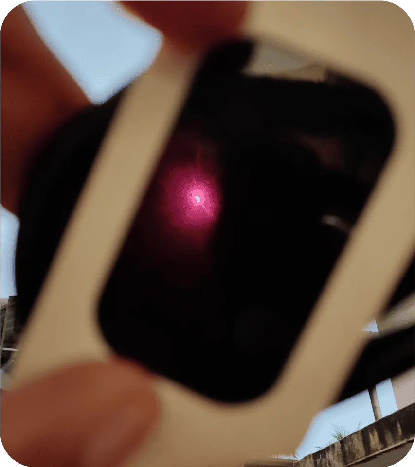 photo of a solar eclipse as seen from polarised glass