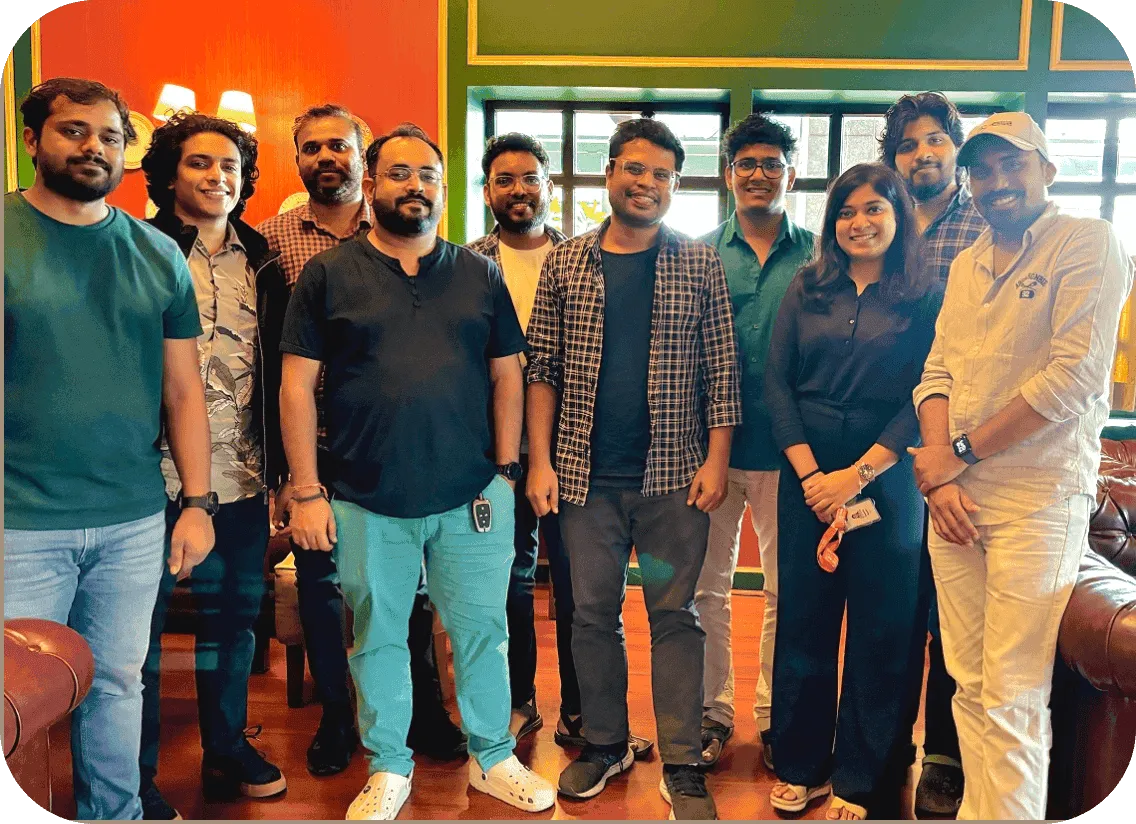 5 years work completion celebration with teammates and manager