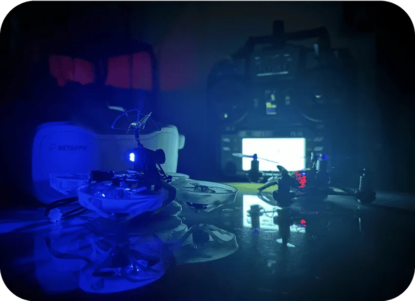 a night photopgraphy of my drone setup