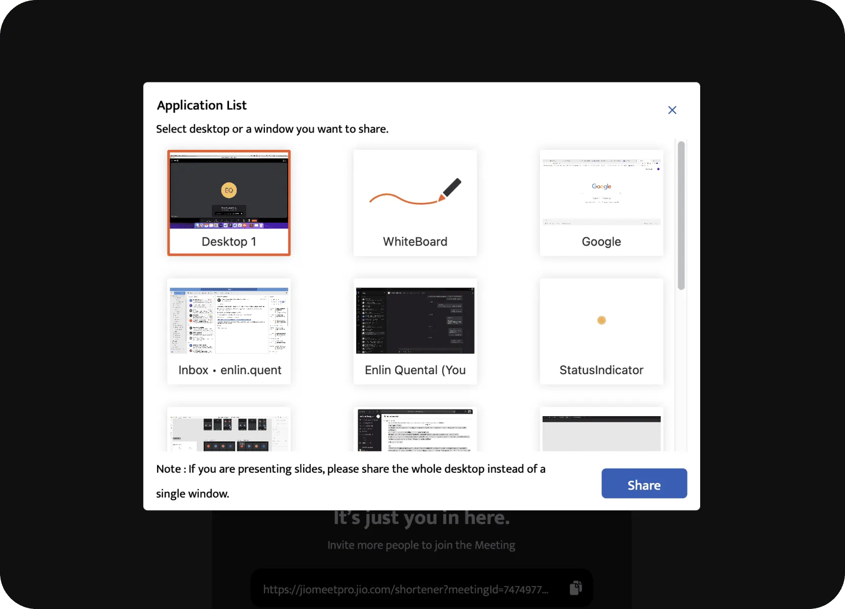 window with lots of options